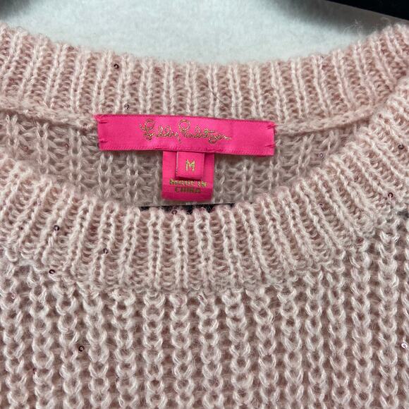 Lilly‎ Pulitzer Finney Sweater Size Medium Sparkle Stripe - Picture 3 of 8